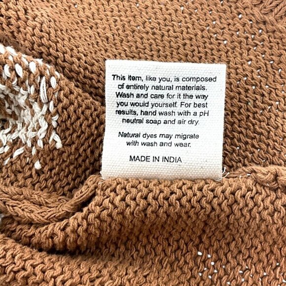 Story Mfg Party Vest Peace Trip Size XL Sleeveless Sweater V Neck Multicolor - Picture 8 of 8